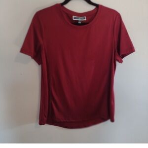Karen Scott maroon shirt
